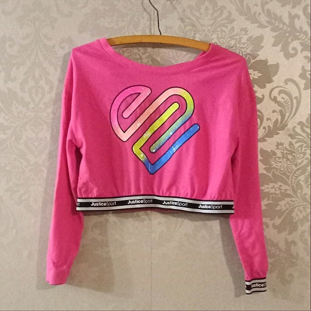 Justice girl's cropped top M